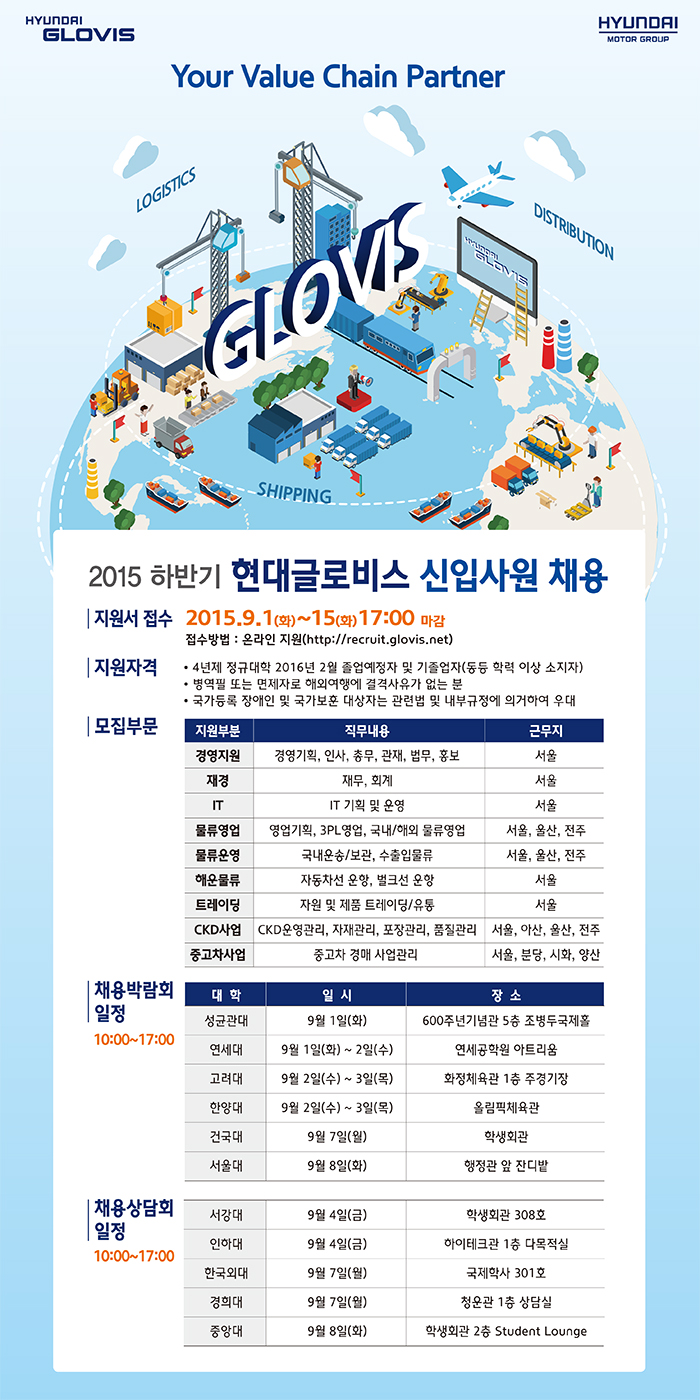 커뮤니티 - 현대글로비스 2015년 하반기 신입사원 채용(~9/15)